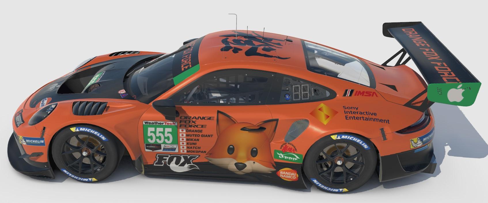 Preview of Porsche911GT3 OrangeFoxForce TeamPaint IMSA ver. 2 by Yuki Hirose