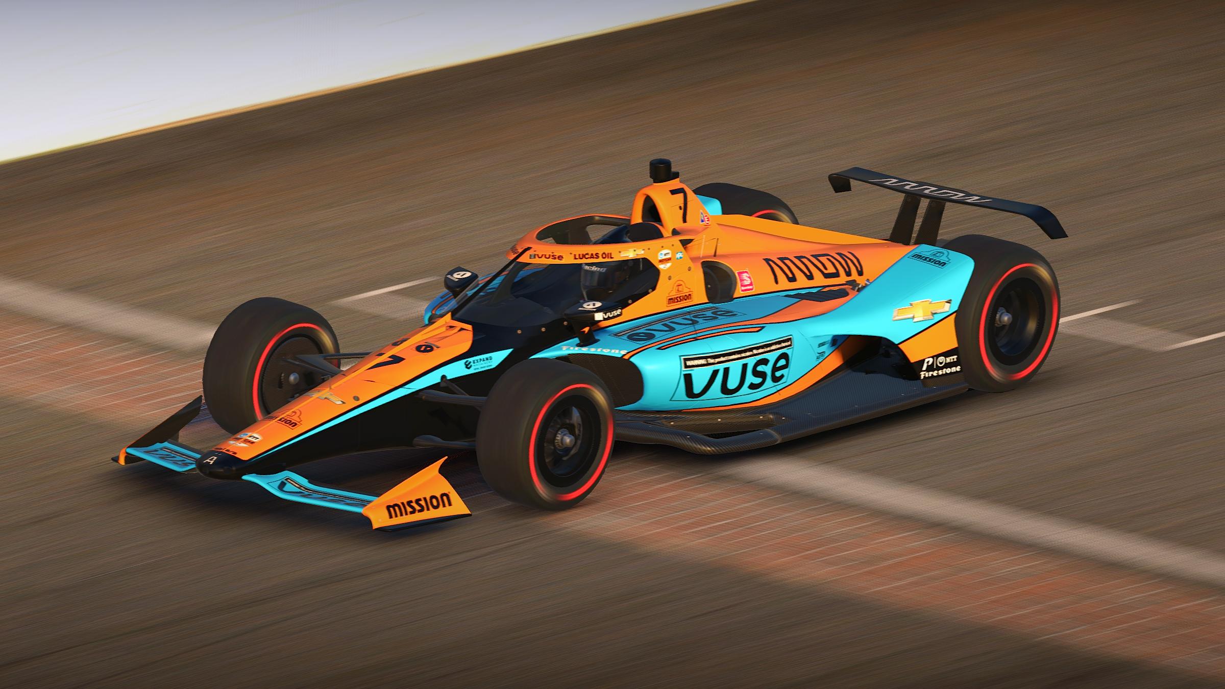 2022 Felix Rosenqvist #7 Vuse IndyCar with Custom Number by Jeff