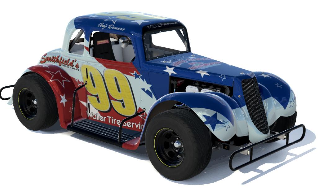 Cody Demers 99 Legends Ford Coupe Mikes Fame / Smithfield Chicken