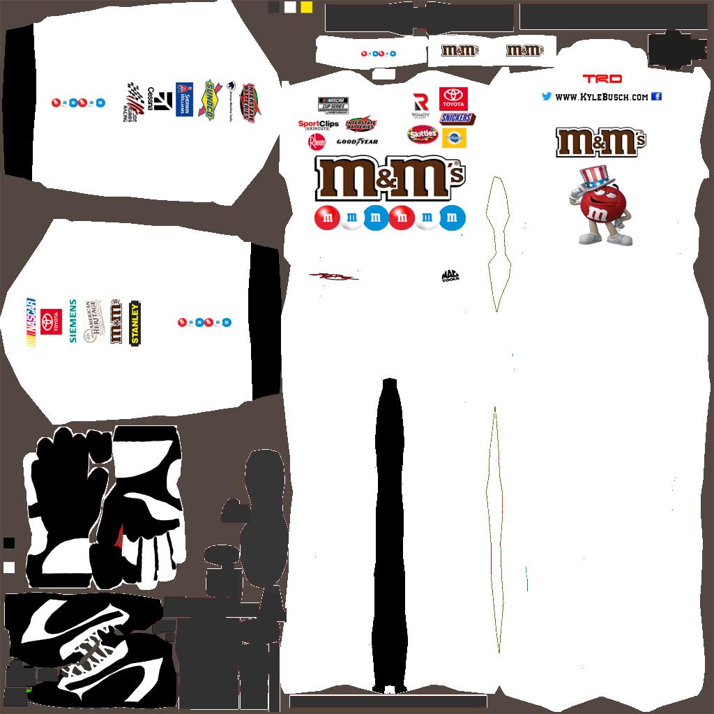 Preview of Kyle Busch M&Ms Patriotic Red White Blue by Dylan Martens
