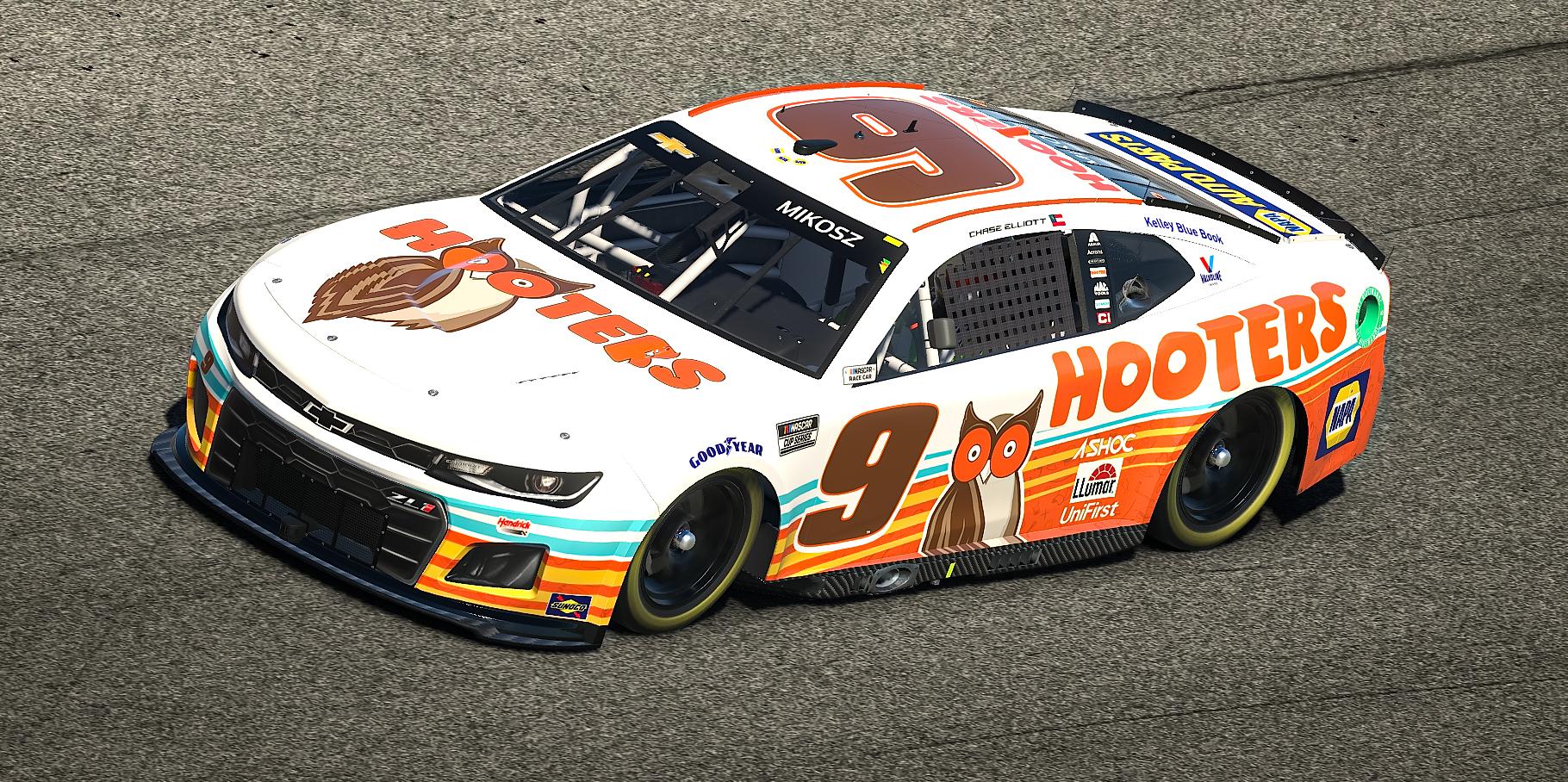Preview of FICTIONAL #9 Chase Elliott Hooters Camaro - CUSTOM # by Chad Mikosz