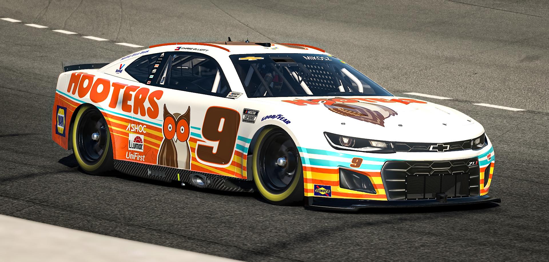 Preview of FICTIONAL #9 Chase Elliott Hooters Camaro - CUSTOM # by Chad Mikosz