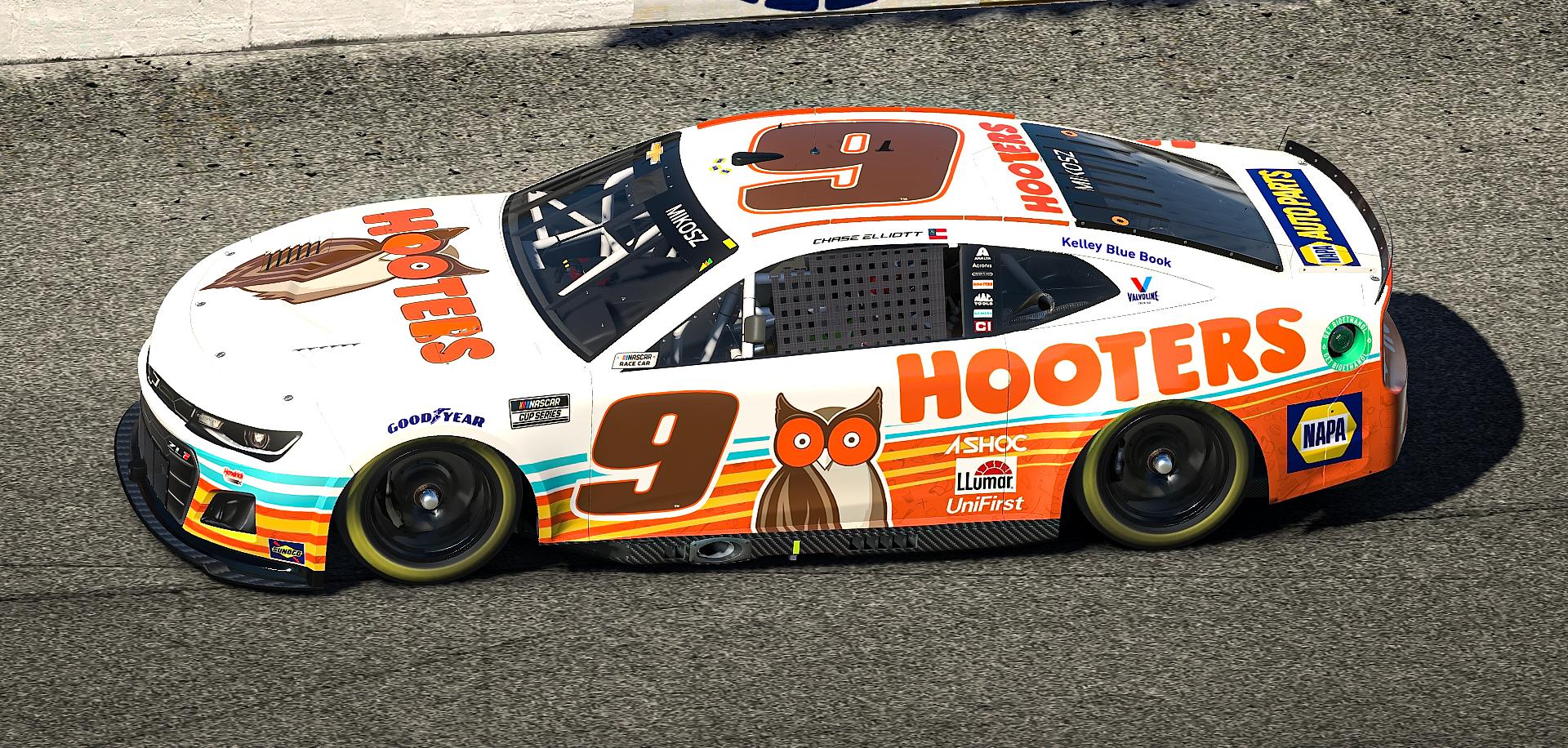 Preview of FICTIONAL #9 Chase Elliott Hooters Camaro - CUSTOM # by Chad Mikosz
