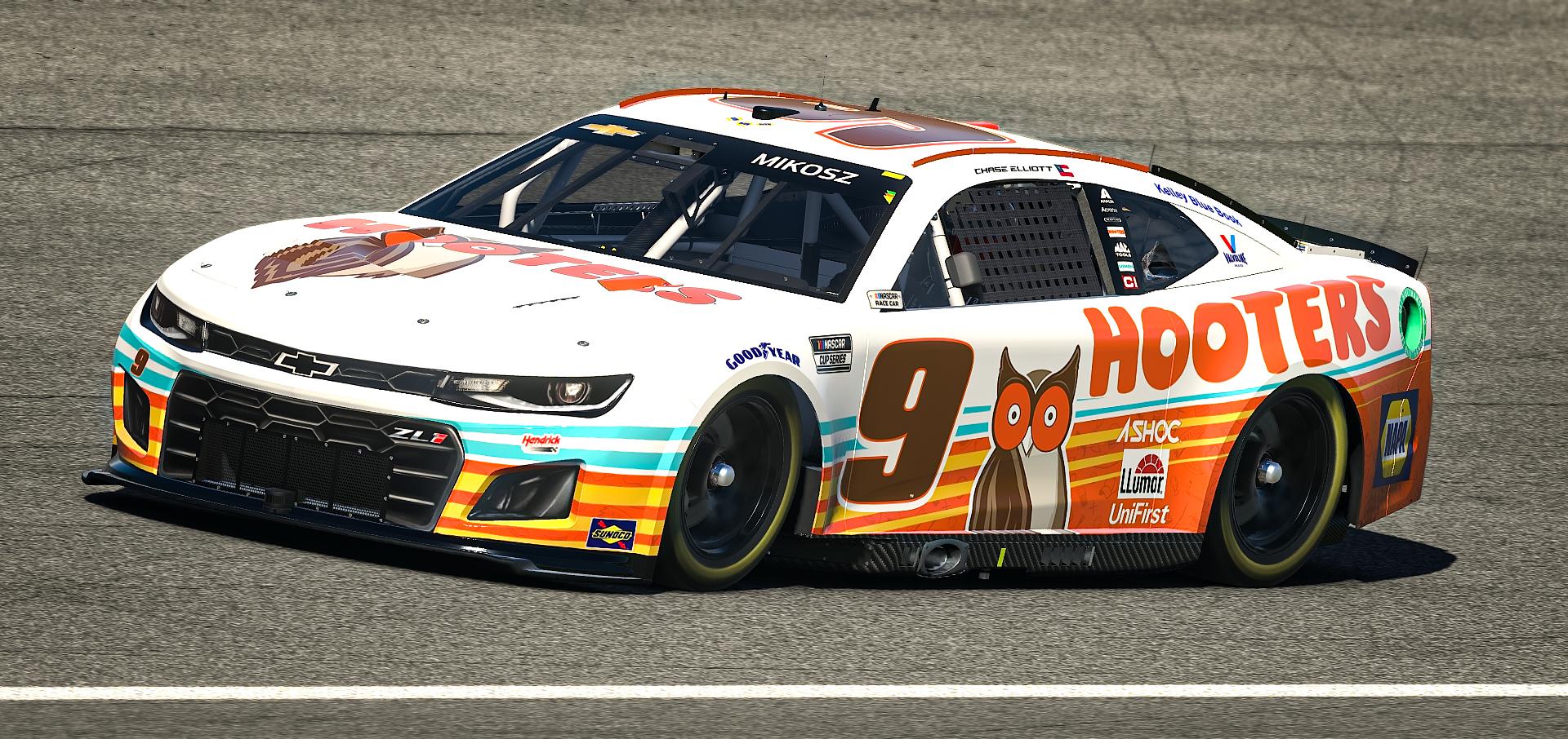 Preview of FICTIONAL #9 Chase Elliott Hooters Camaro - CUSTOM # by Chad Mikosz