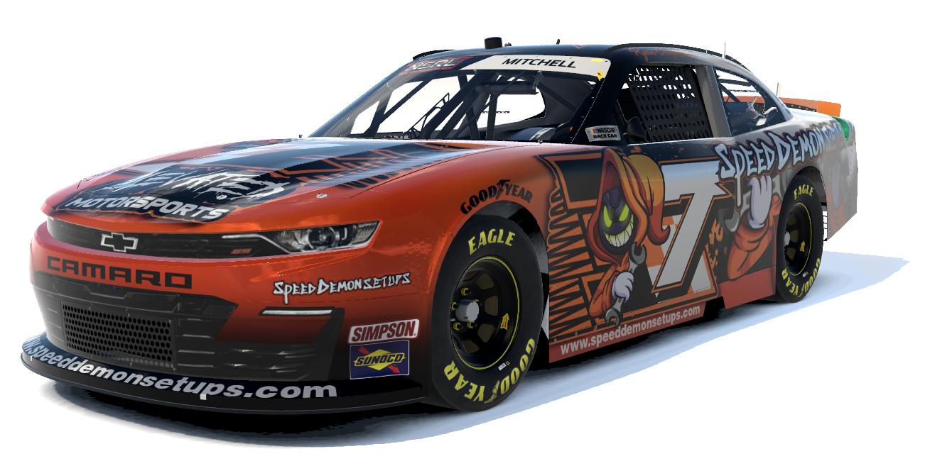 Preview of Ryan Chapman #7 - NASCAR Xfinity Chevrolet Camaro Next Gen - Speed Demon Setups / Elevator Motorsports / Elevated Outdoors by Kenny Mitchell