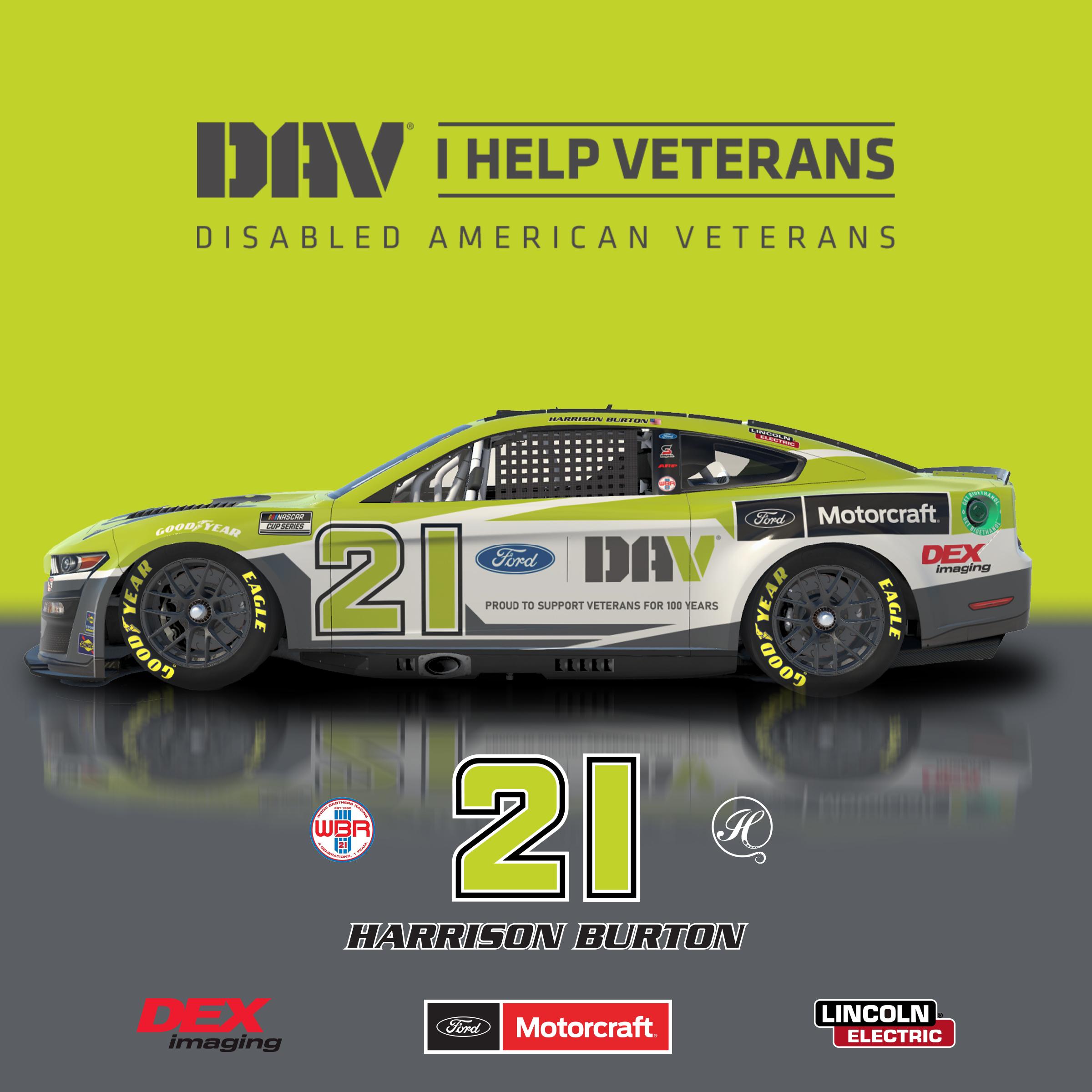 Preview of 2022 Harrison Burton DAV Mustang by Brantley Roden