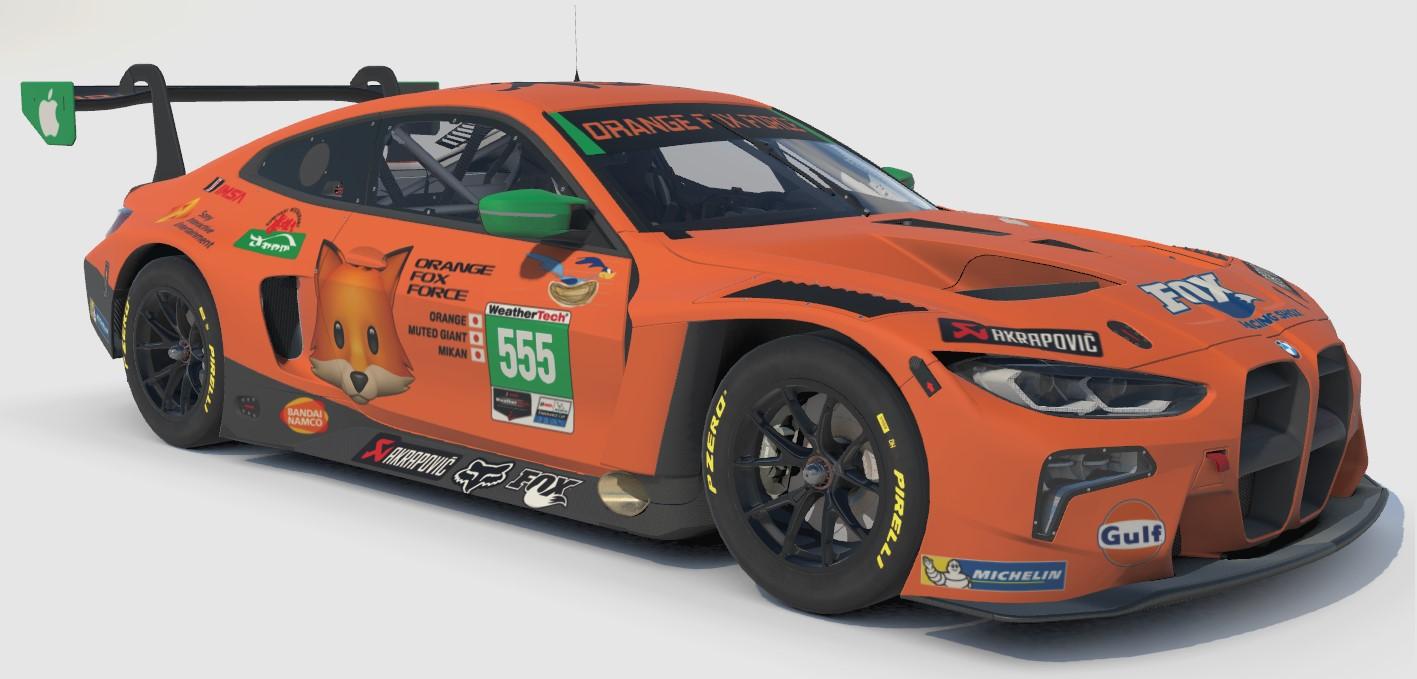 Preview of BMW M4 GT3 OrangeFoxForce Team Paint IMSA Ver. by Yuki Hirose