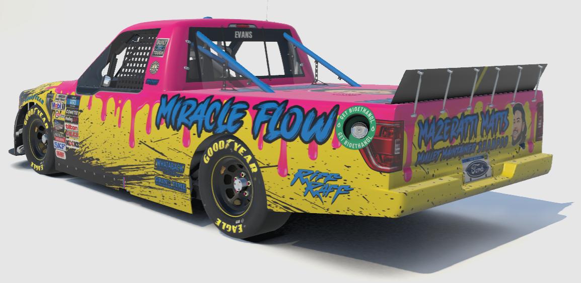 Preview of Mazeratti Matt/Miracle Flow Ford F150 (NO NUMBERS) by Jeff T Evans