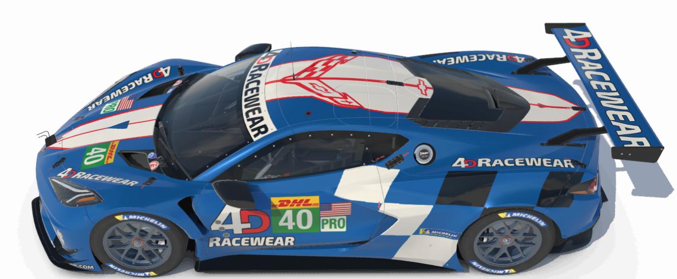 8 Racing Blue 4DRacewear.com C8R Frost Blue by Jim H. - Trading Paints