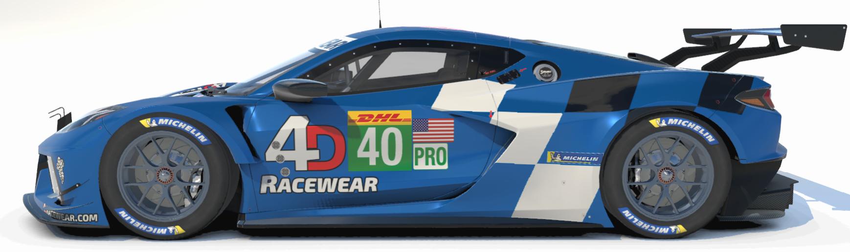 8 Racing Blue 4DRacewear.com C8R Frost Blue by Jim H. - Trading Paints