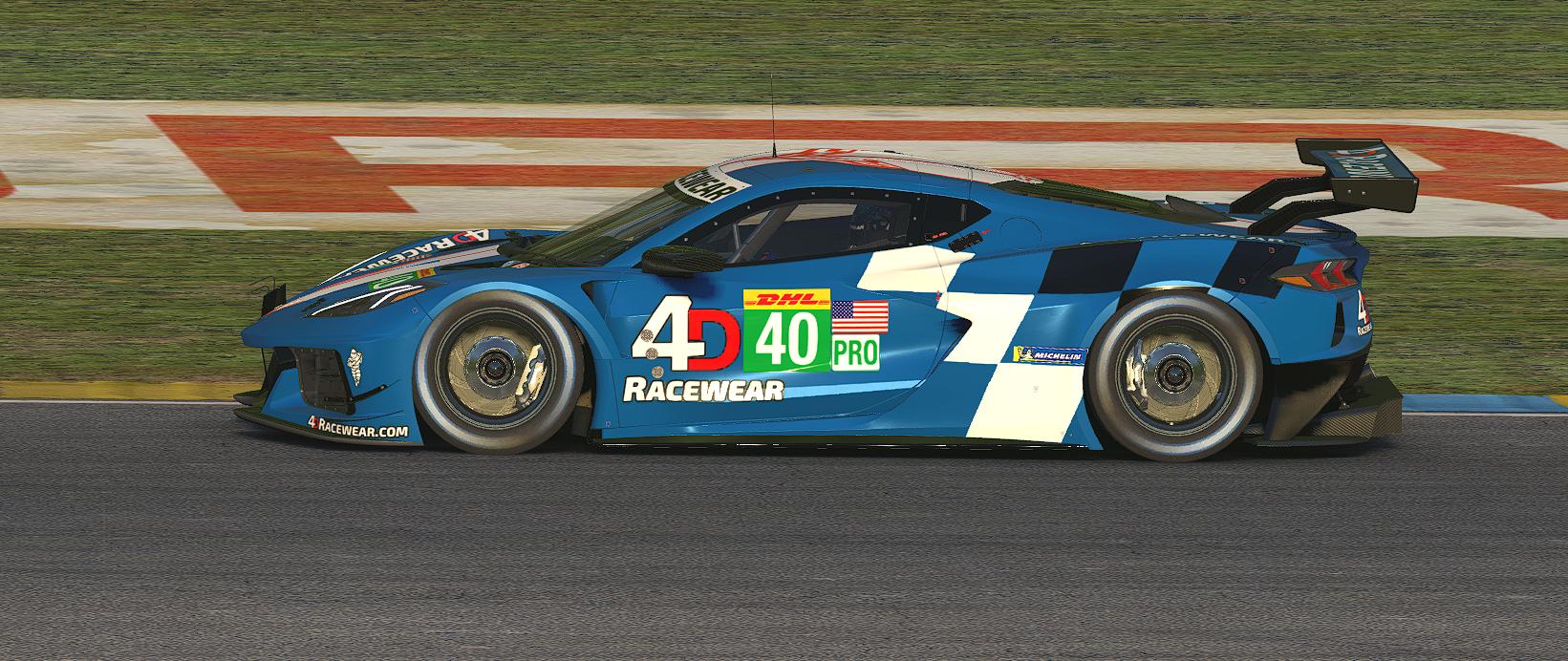 8 Racing Blue 4DRacewear.com C8R Frost Blue by Jim H. - Trading Paints