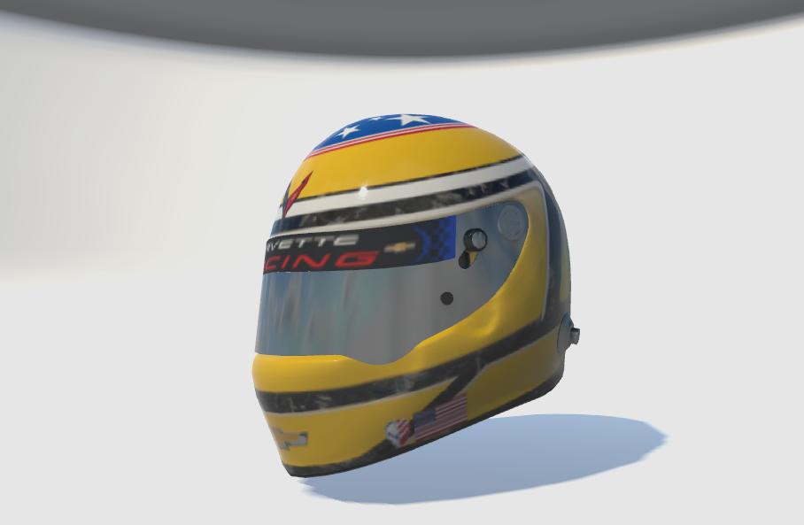 Corvette Racing Helmet by Pat Gabriel Trading Paints