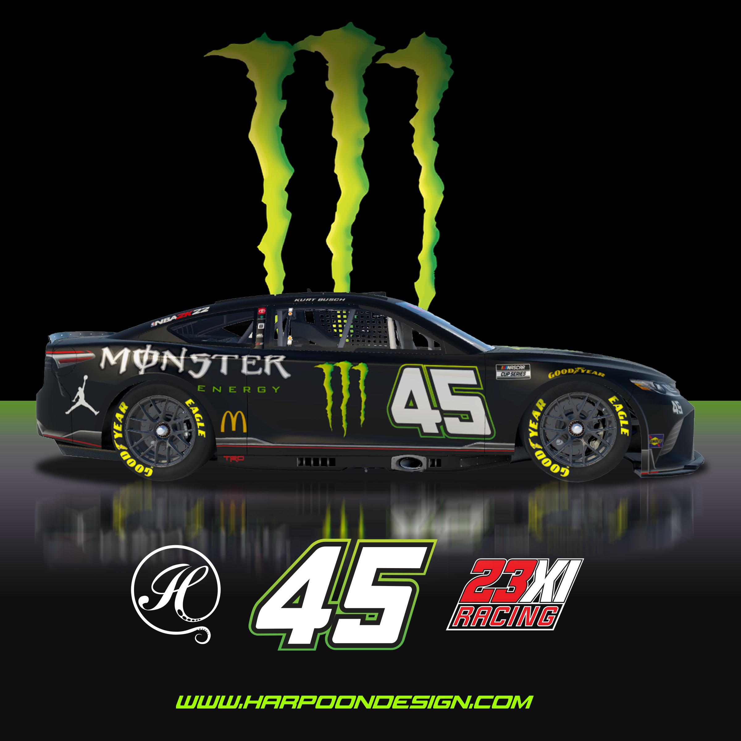 Preview of 2022 Kurt Busch Monster Energy Camry No Num by Brantley Roden