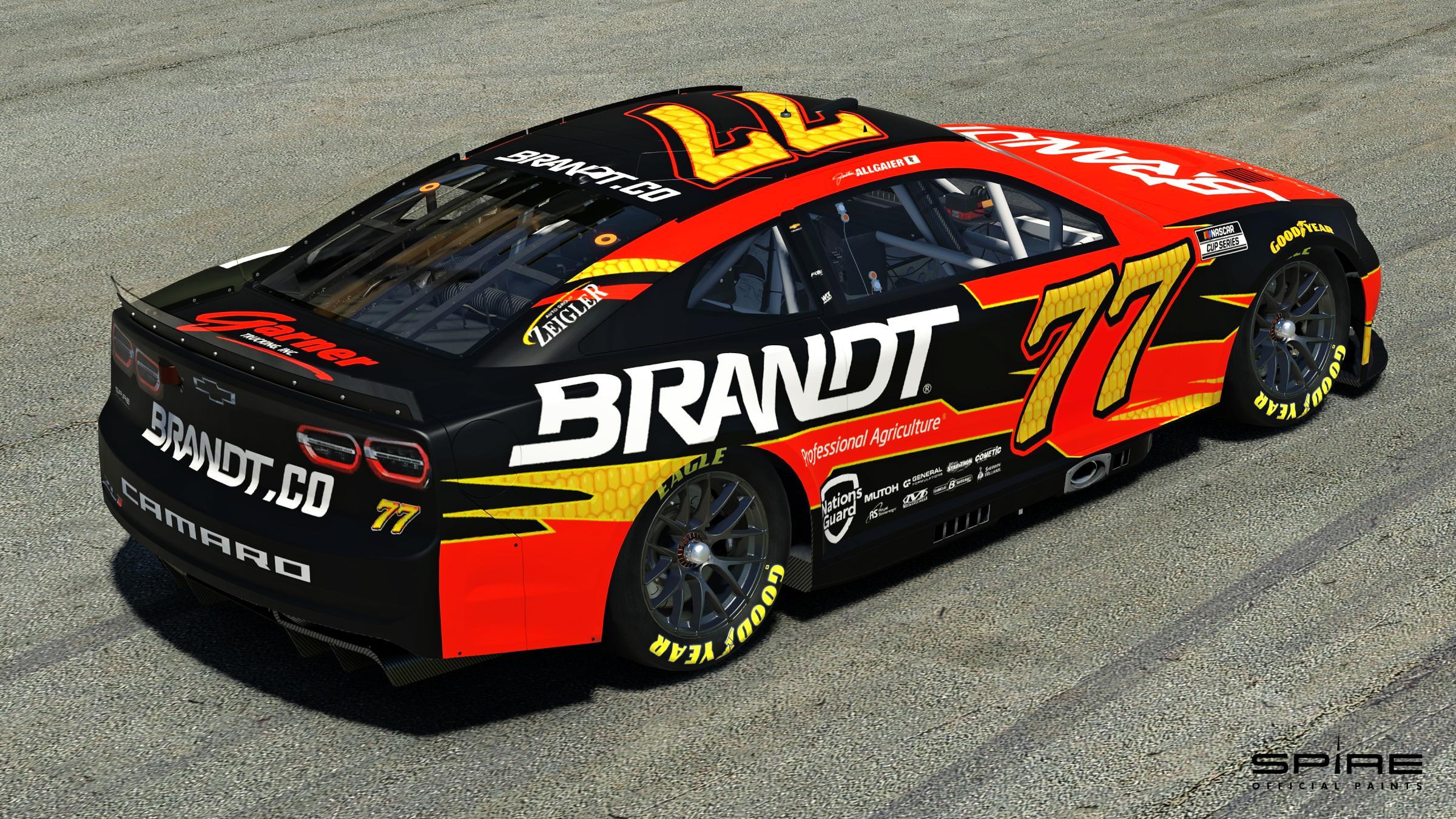 Official 2022 #77 Justin Allgaier Brandt With Numbers by Spire ...