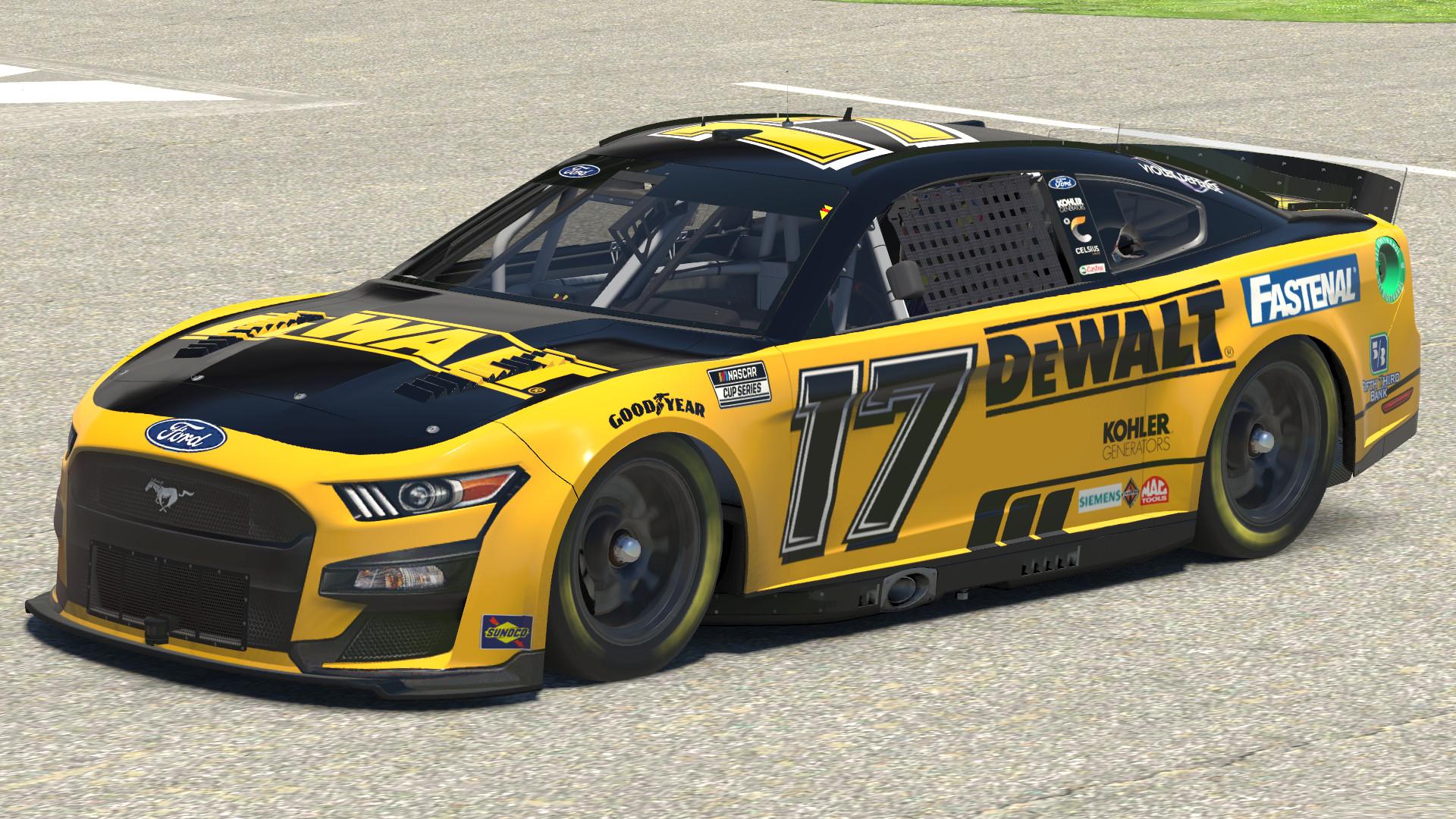 Preview of Fictional Chris Buescher 17 DeWALT Ford Mustang by Jacob Fortino