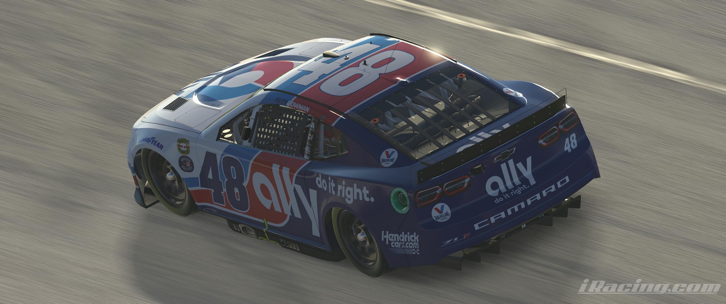 Preview of Alex Bowman #48 Ally Throwback Chevrolet Camaro ZL1 by Joe Sanchez