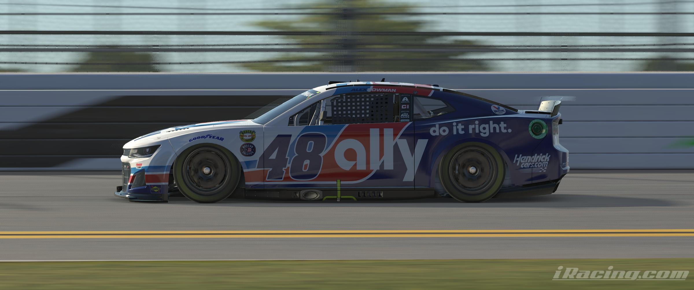 Preview of Alex Bowman #48 Ally Throwback Chevrolet Camaro ZL1 by Joe Sanchez