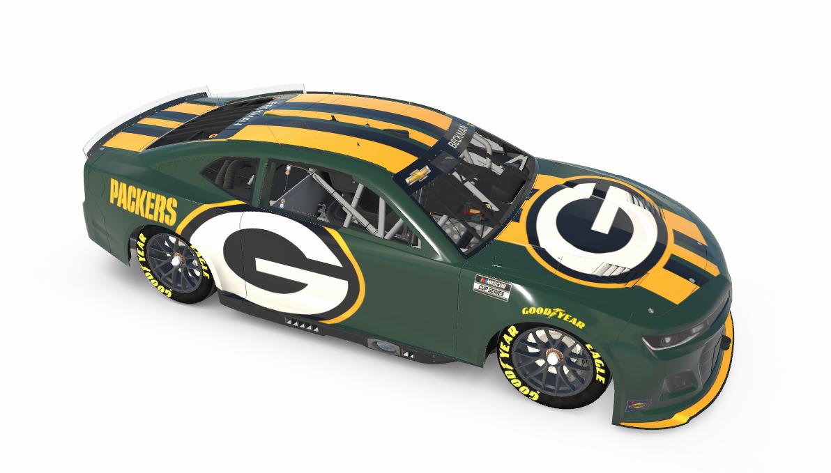 Preview of Green Bay Packers Gen 7 Camaro SimStamped by Jason Beckman