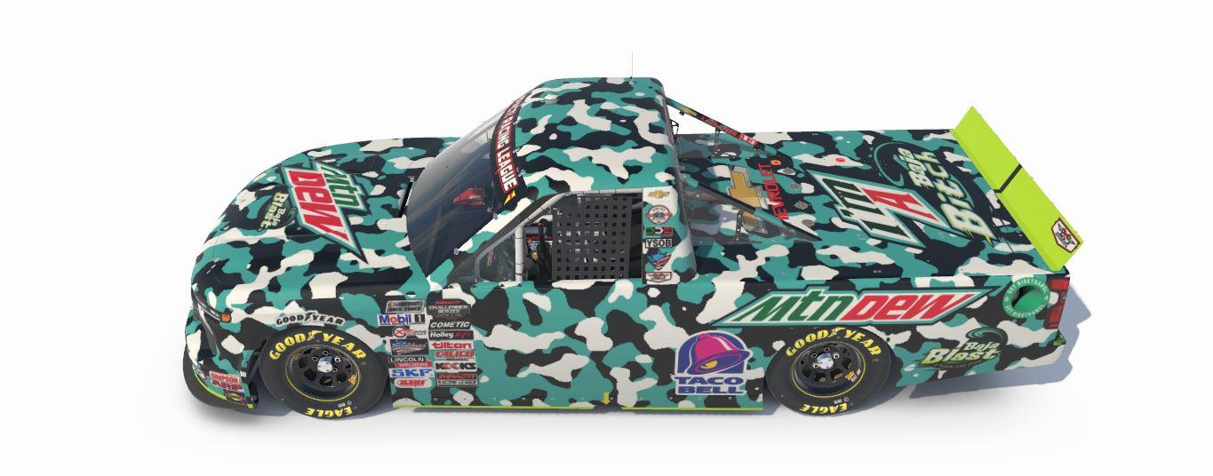 Preview of Mtn Dew Baja Blast Camo #6 JDJ Motorsports Silverado by Domenic Previte