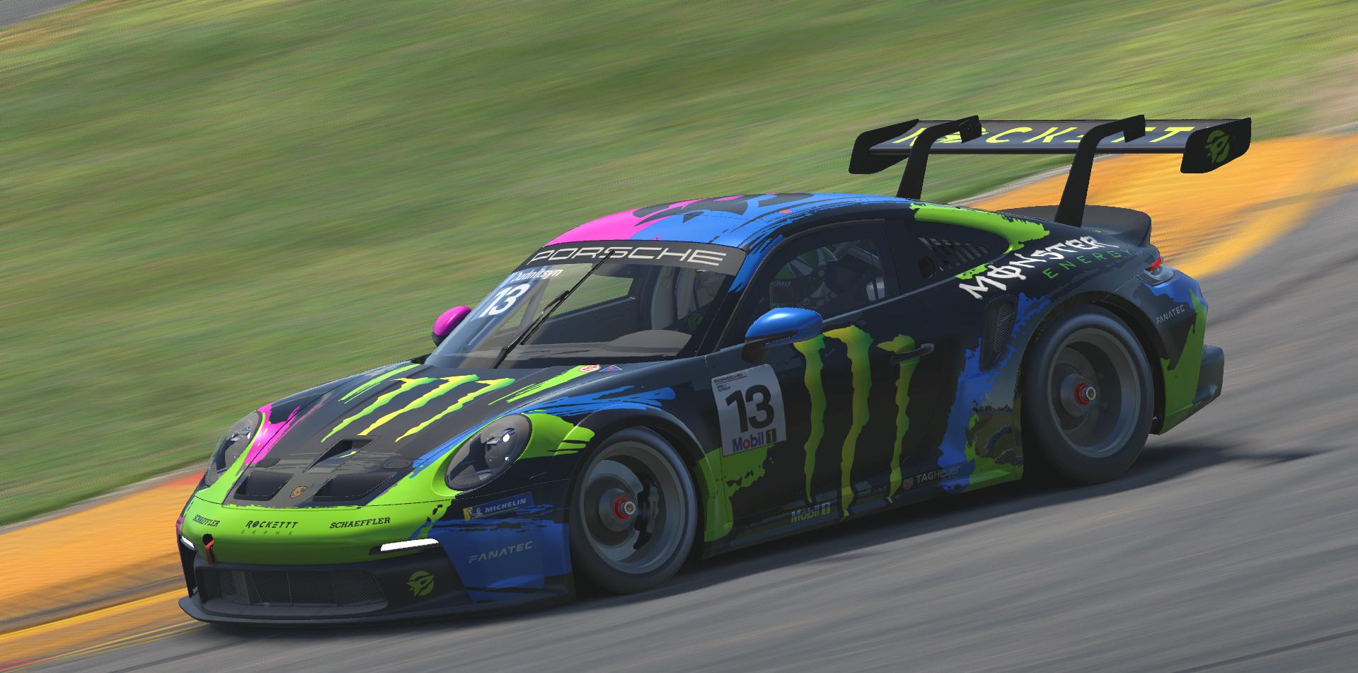 Preview of Monster Energy rockettt grphx Porsche GT3 Cup 992 by Nazar Khrushch