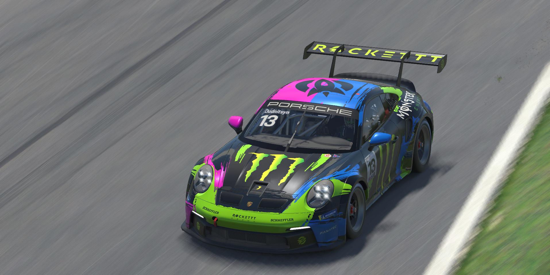 Preview of Monster Energy rockettt grphx Porsche GT3 Cup 992 by Nazar Khrushch