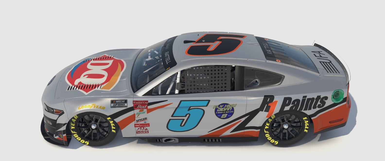 #5 R1 Paints Ford Mustang Reverse white by Andrew Rattell - Trading Paints