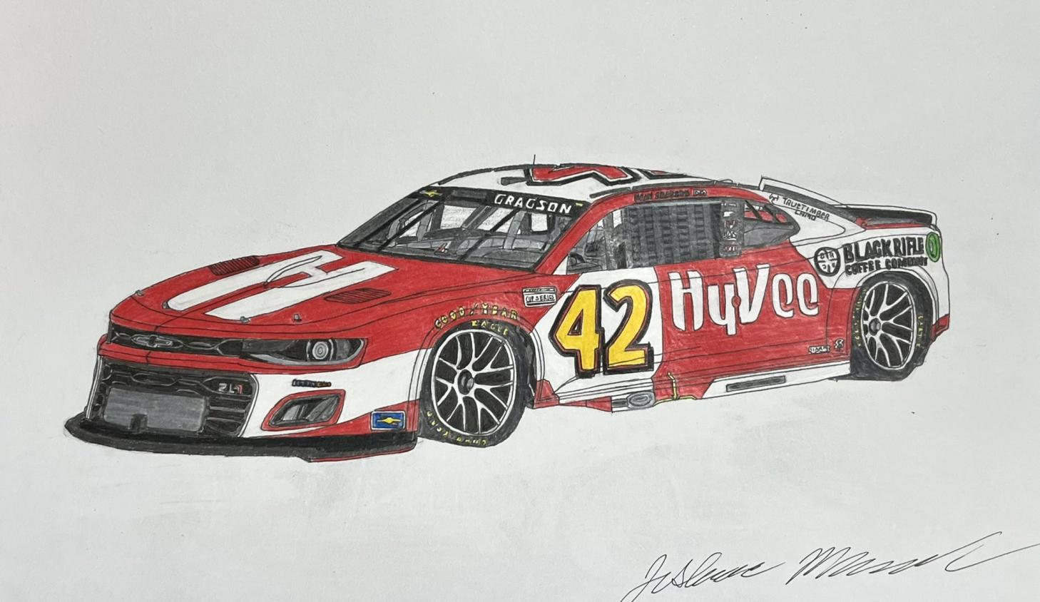 Preview of SimStamp - Fictional - Noah Gragson - 2023 - HyVee - Petty GMS by Teejay Handley