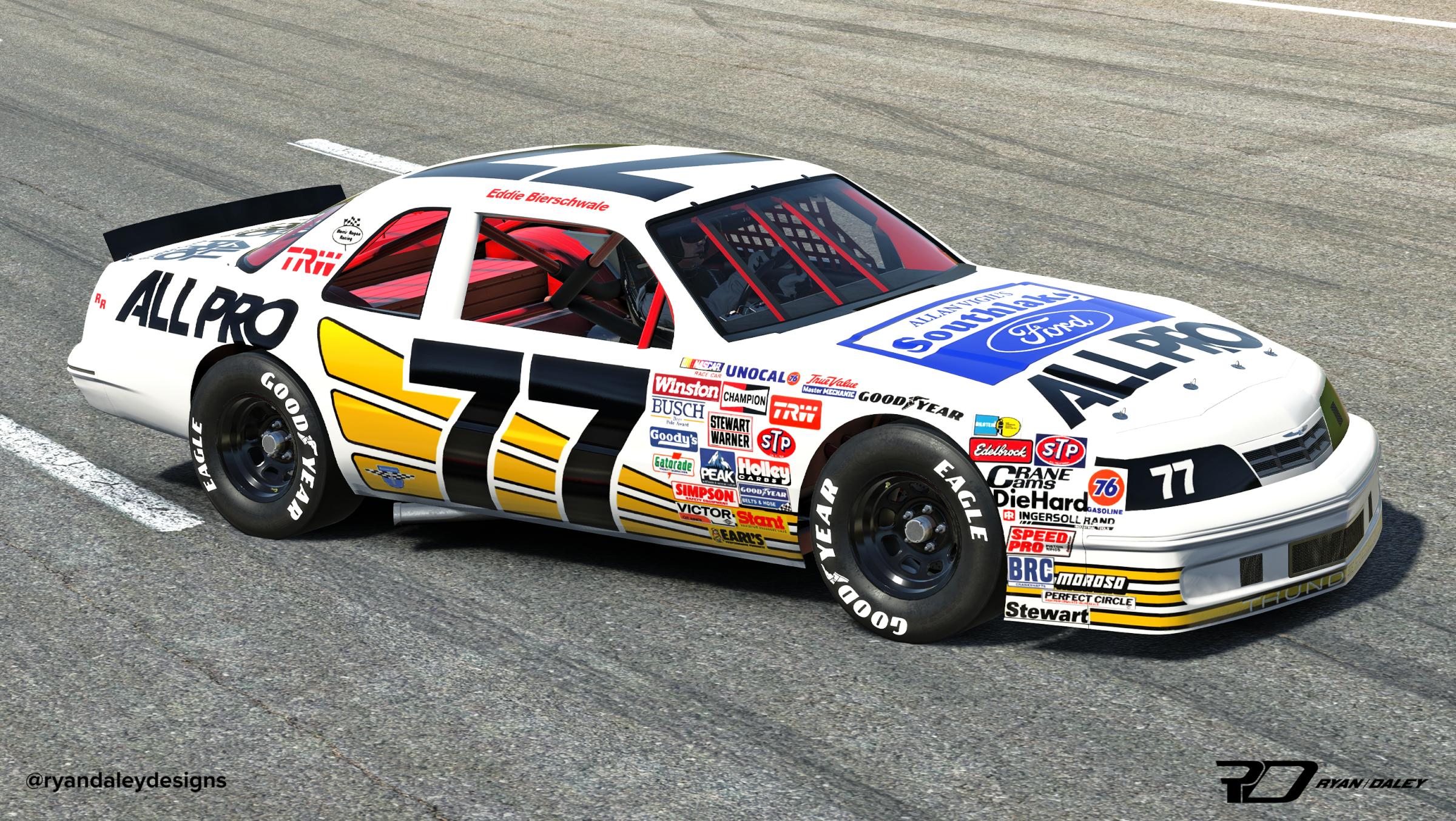 Preview of 1987 #77 Eddie Bierschwale All Pro Ford With Numbers by Ryan Daley