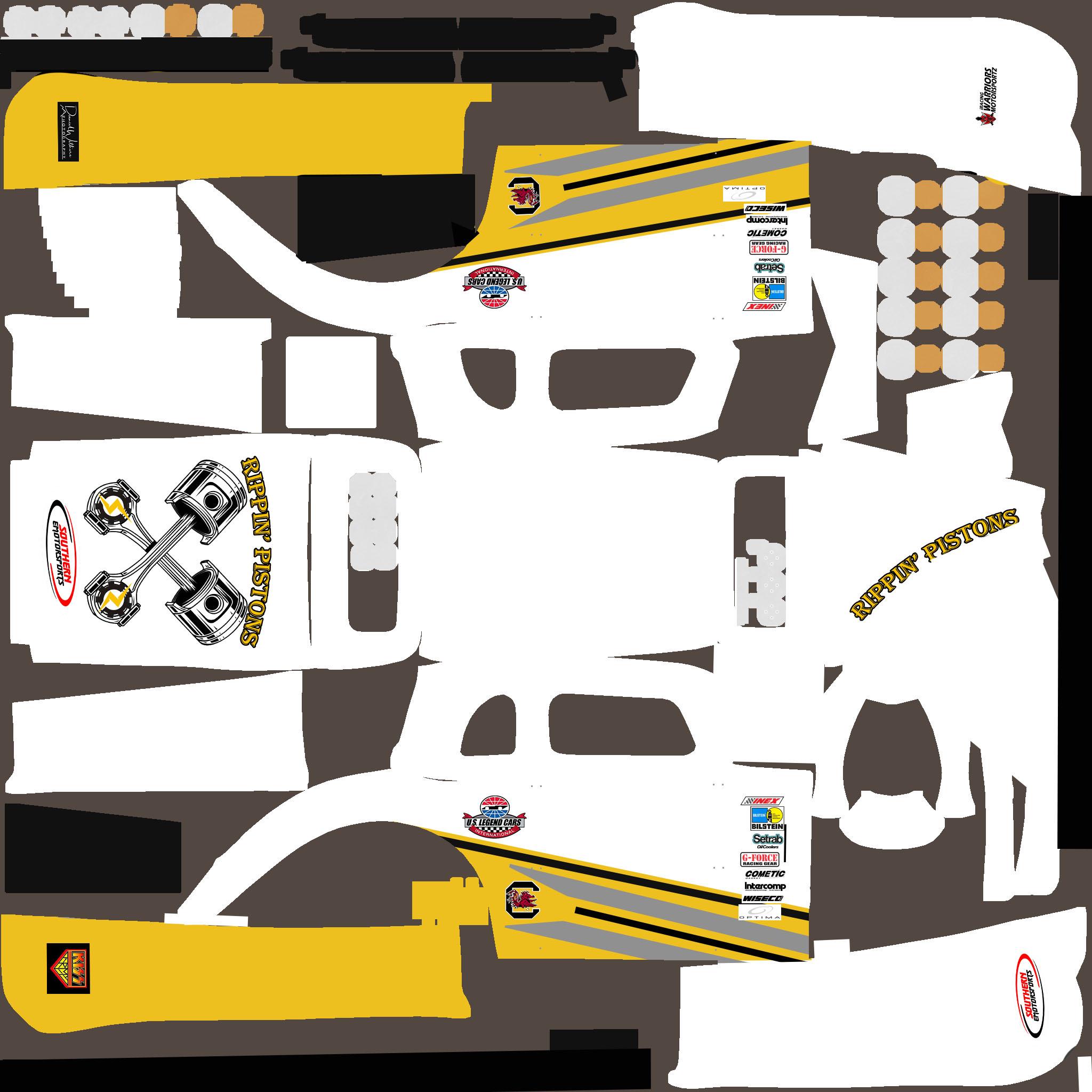 Legends Ford34c RIPPIN PISTONS white copy by Dan Withers - Trading Paints