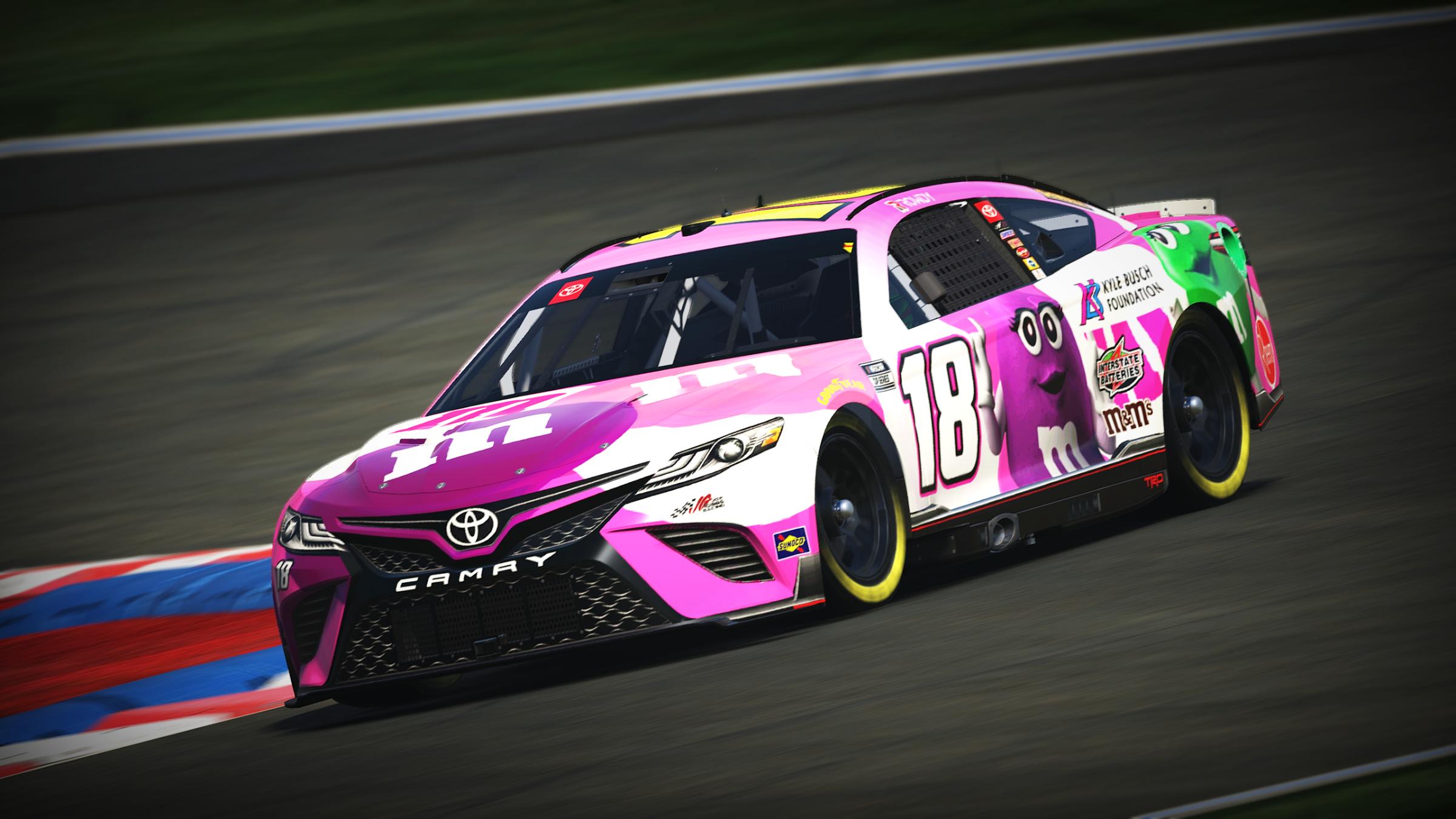 Preview of Kyle Busch 2022 Pink M&Ms Breast Cancer Awarness Camry (Fictional) (No Numbers) by Aledam Contreras
