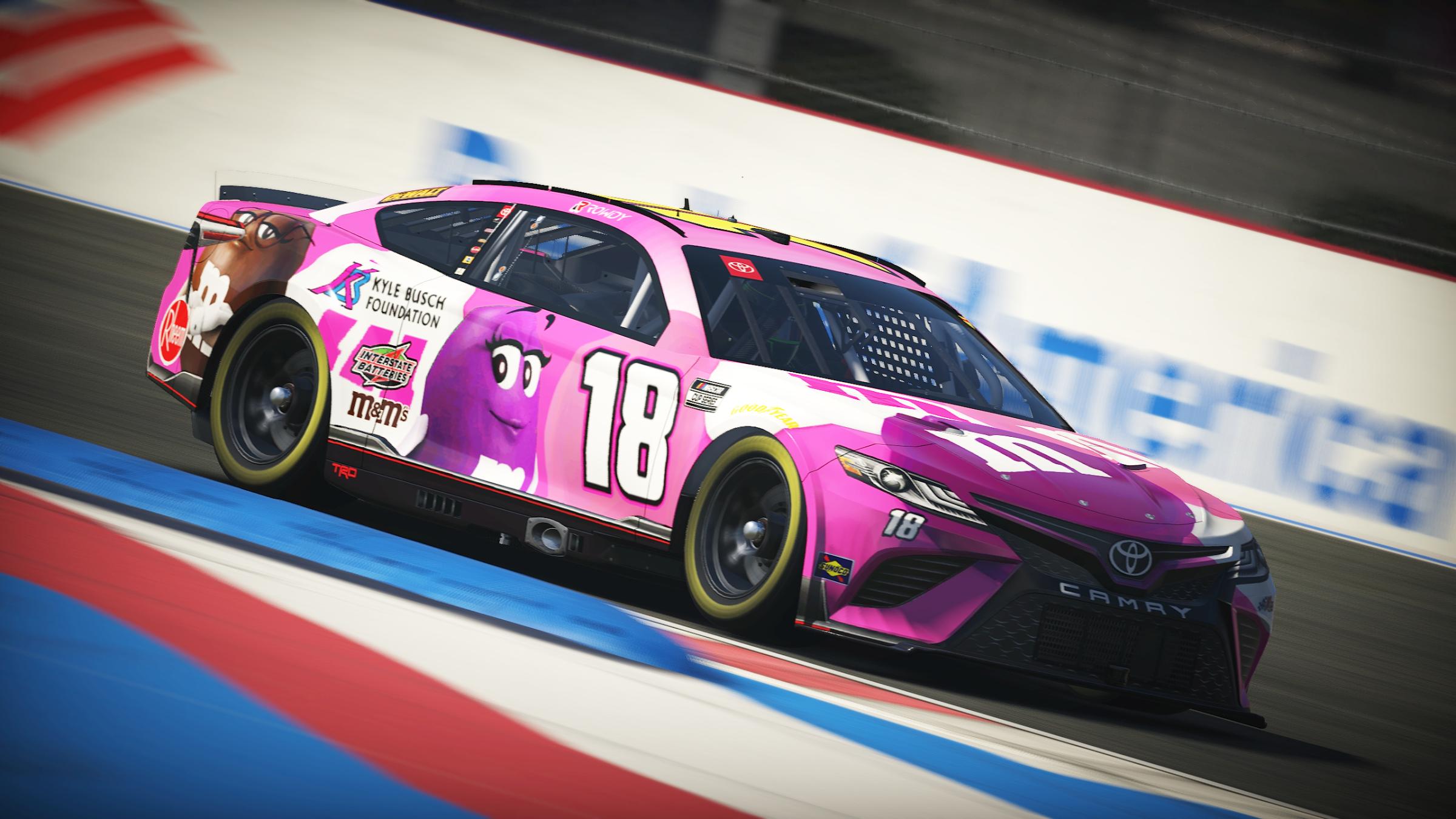 Preview of Kyle Busch 2022 Pink M&Ms Breast Cancer Awarness Camry (Fictional) (No Numbers) by Aledam Contreras