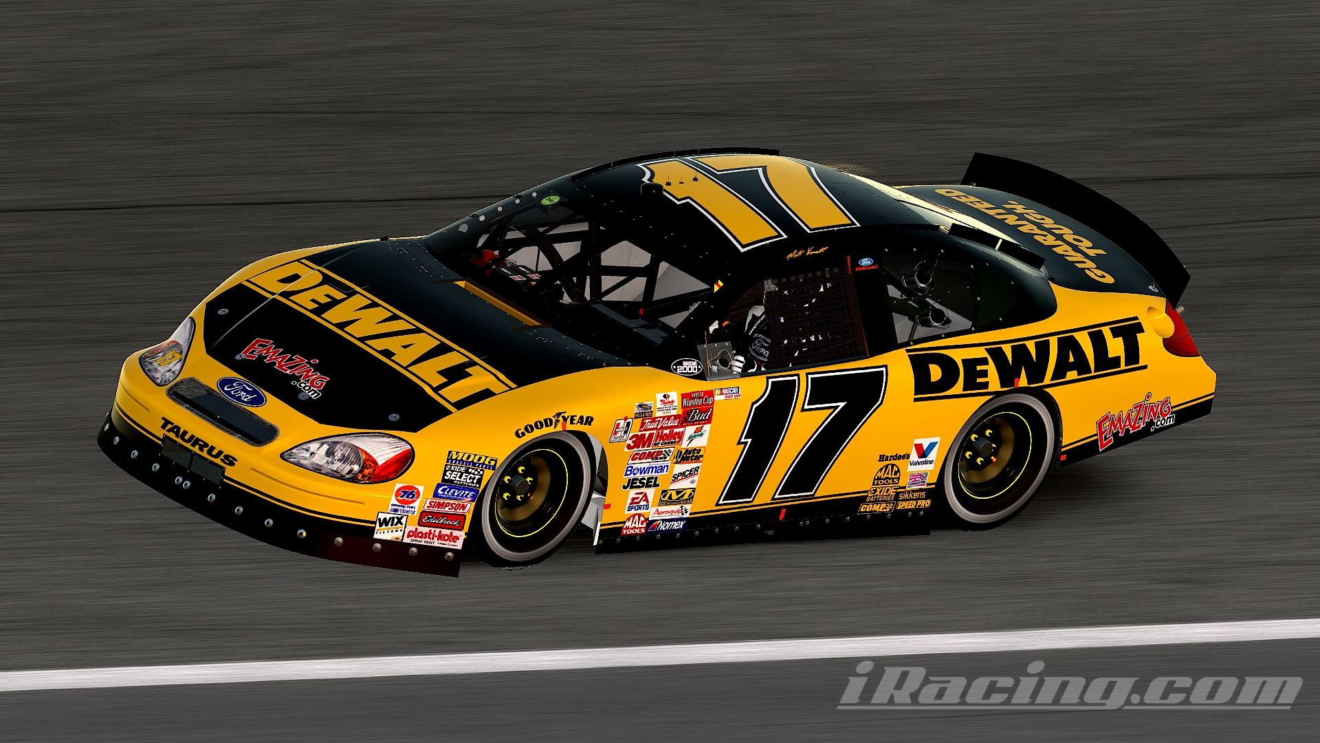 17 Matt Kenseth 2000 Dewalt Ford Taurus Sim Stamped Number by