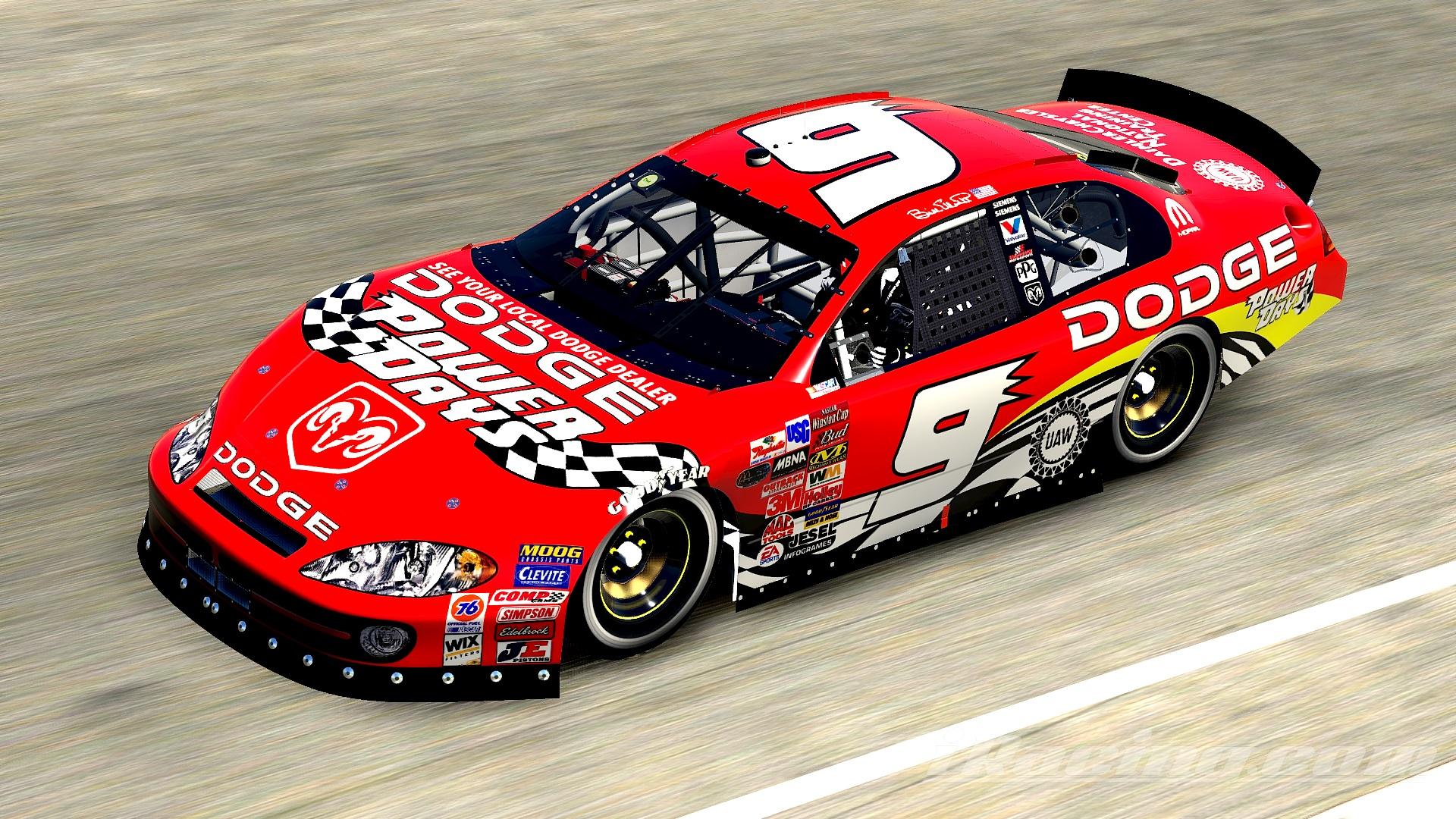 Preview of #9 Bill Elliott 2003 Dodge Power Days Dodge Intrepid Sim Stamped Number by Christian Budd