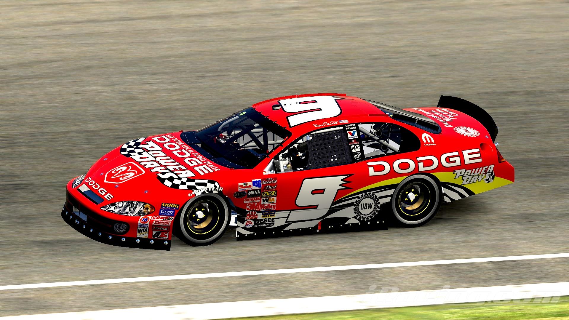 Preview of #9 Bill Elliott 2003 Dodge Power Days Dodge Intrepid Sim Stamped Number by Christian Budd