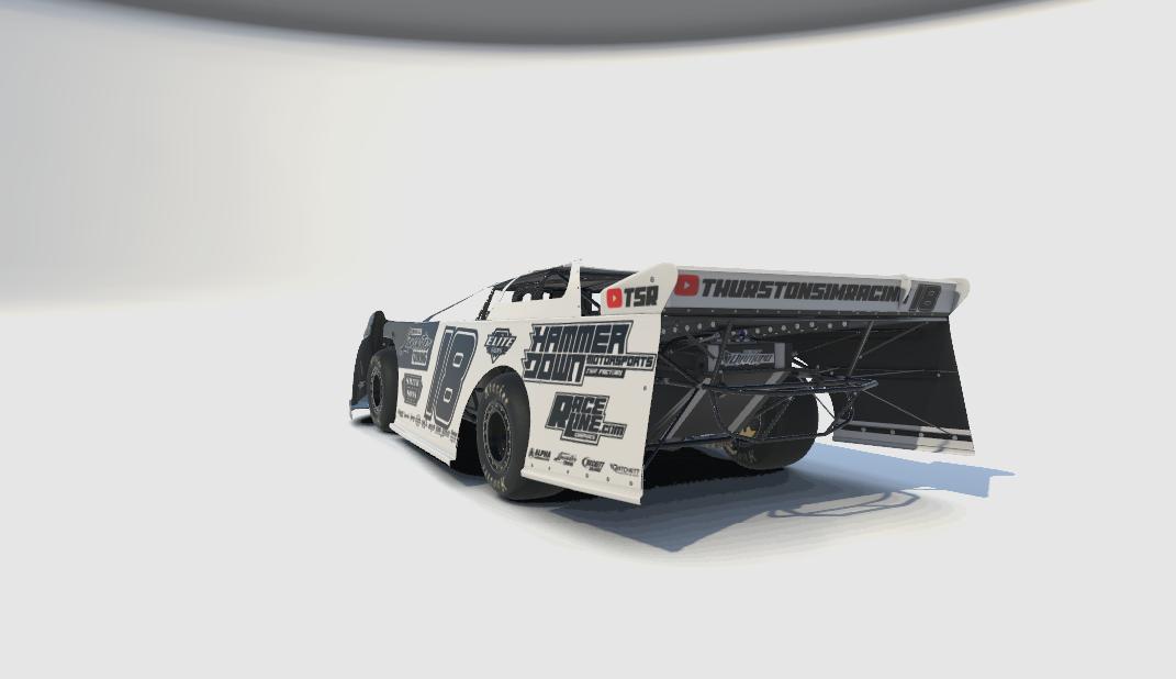 Preview of Dirt Late Model HD TSR B&W NO# by Thurston Steele