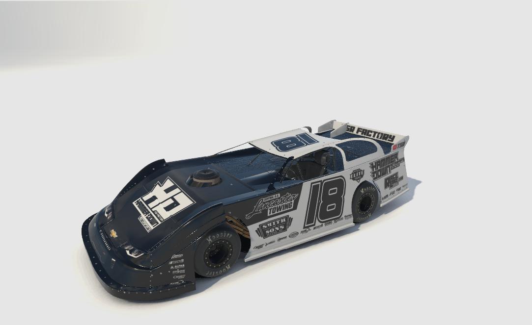 Preview of Dirt Late Model HD TSR B&W NO# by Thurston Steele