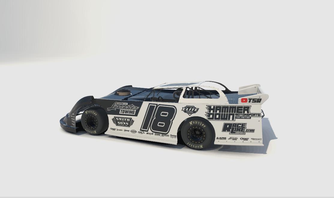 Preview of Dirt Late Model HD TSR B&W NO# by Thurston Steele