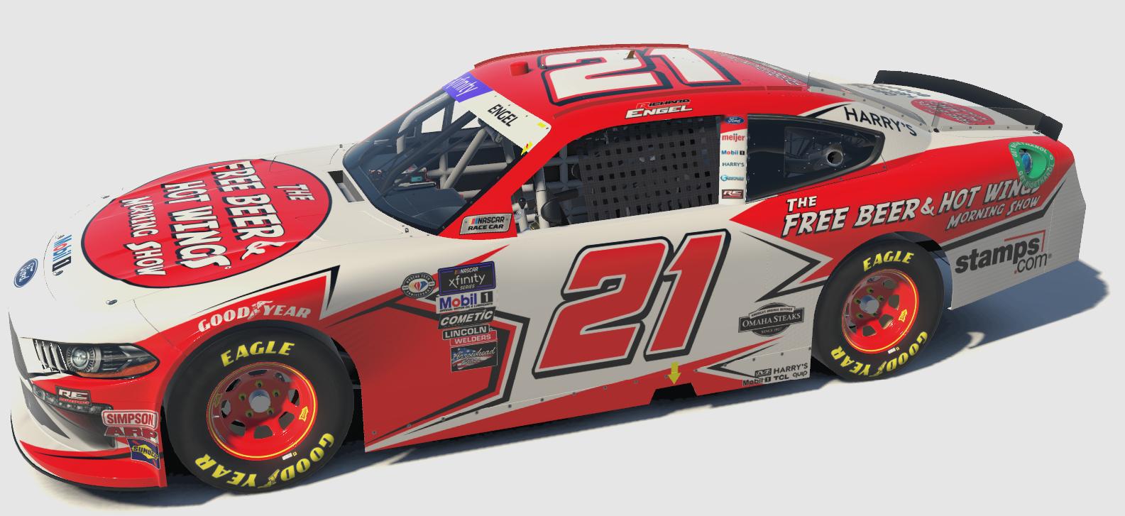 Preview of Free Beer and Hot Wings Xfinity Ford Mustang by Rich Engel