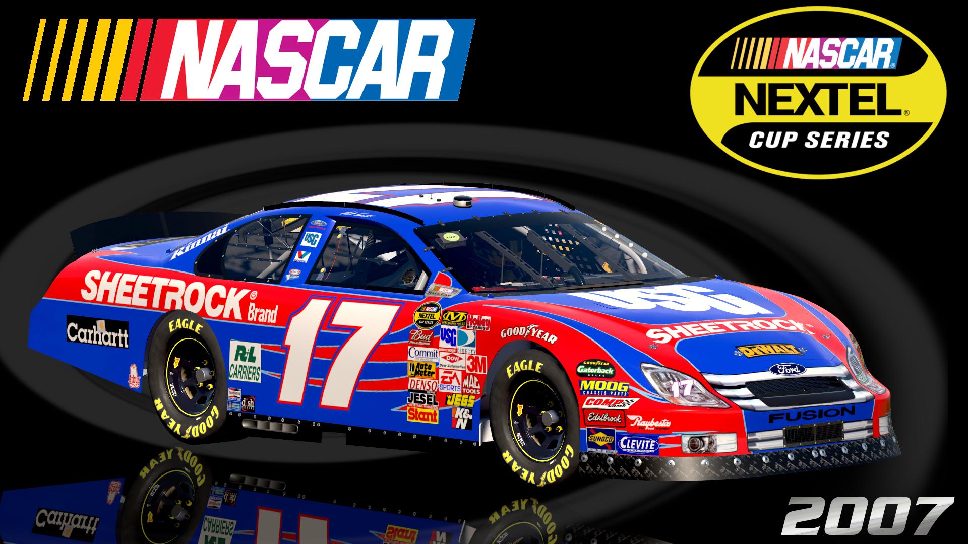 Preview of #17 Matt Kenseth 2007 USG Sheetrock Ford Fusion Sim Stamped Number by Christian Budd