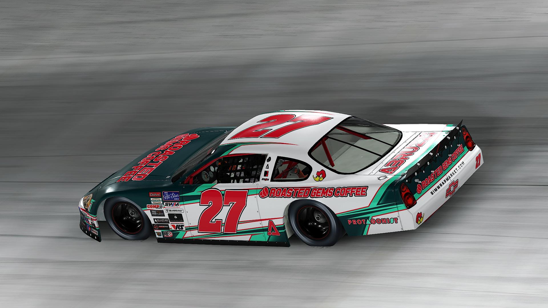 Preview of Gabe Ellison #27 Roasted Gems Coffee Late Model for AREA Cup Series  by John P.