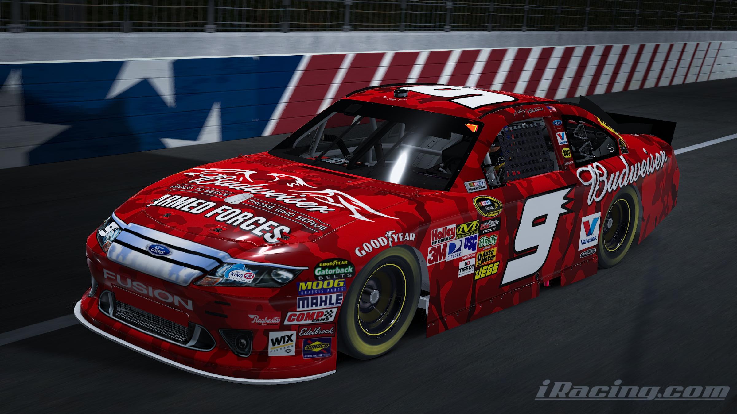 Preview of Kasey Kahne 2010 Budweiser Armed Forces Ford Fusion COT by Derek Brent