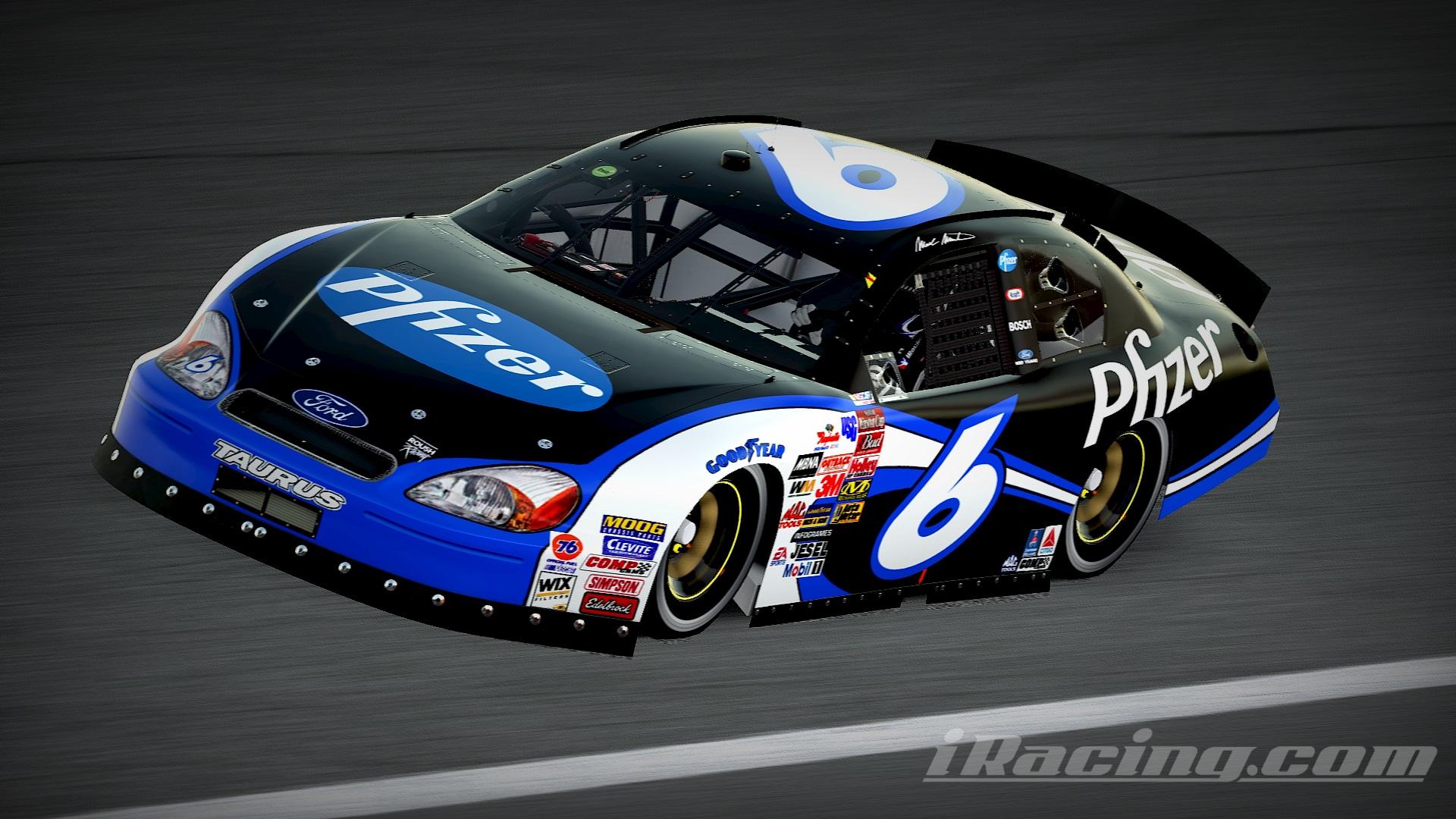 Preview of #6 Mark Martin 2003 Pfizer Ford Taurus Sim Stamped Number by Christian Budd
