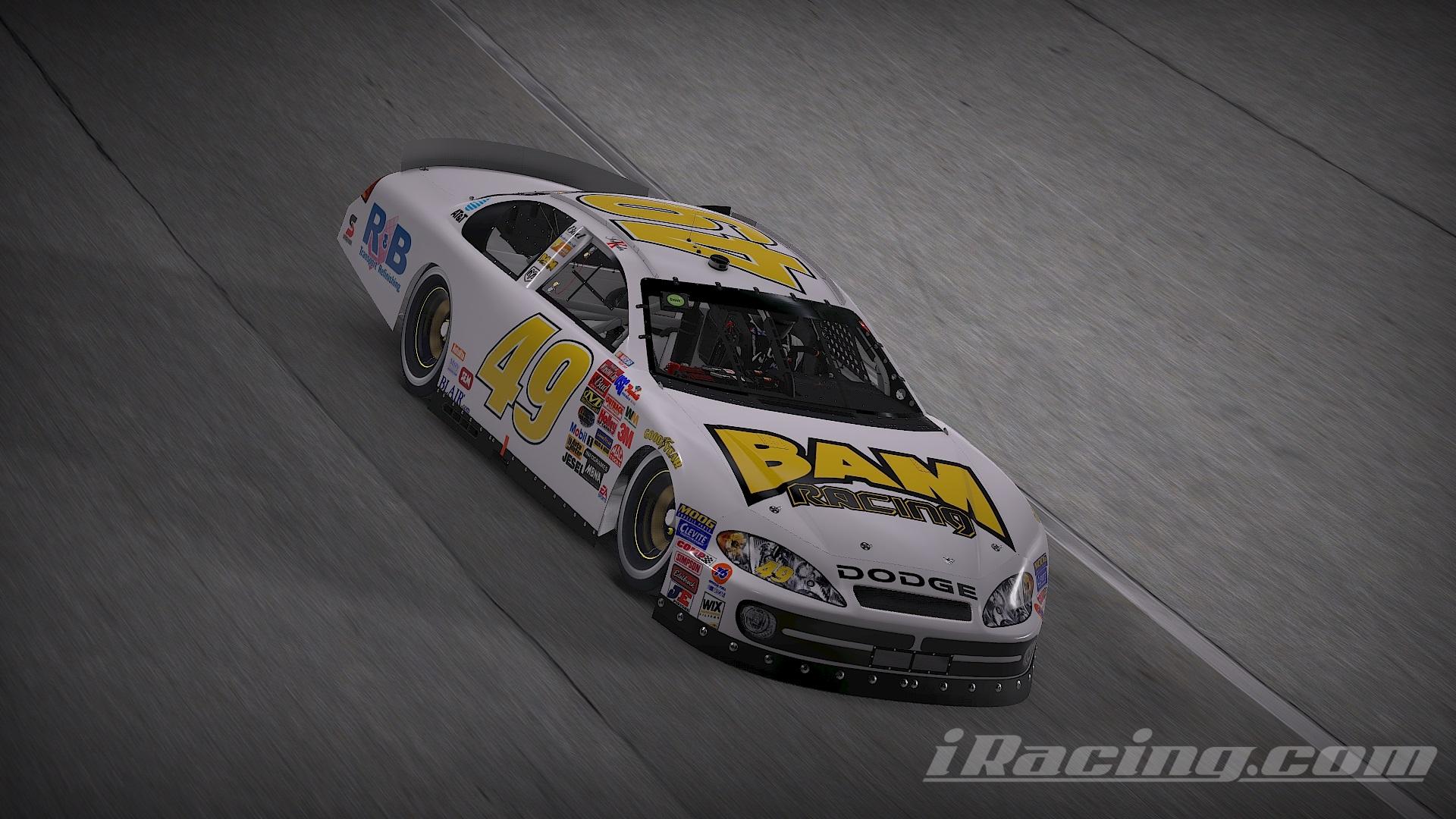#49 Ken Schrader 2003 BAM Racing(v1) Dodge Intrepid Sim Stamped Number ...