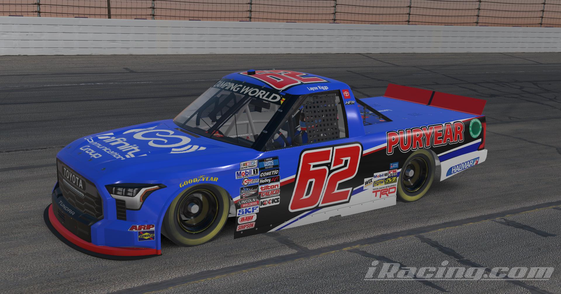 Preview of #62 Layne Riggs 2022 Infinity Communications Group With Number by Martin Roberg