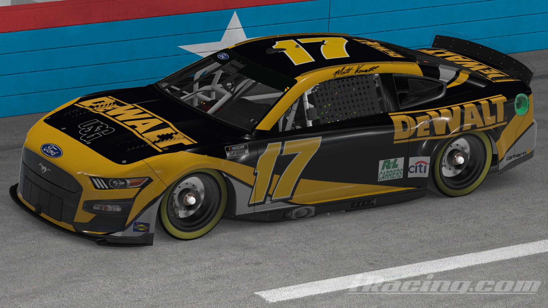 Preview of Fictional Matt Kenseth Alternate DeWalt Ford Mustang - Custom # by Emmanuel Santiago