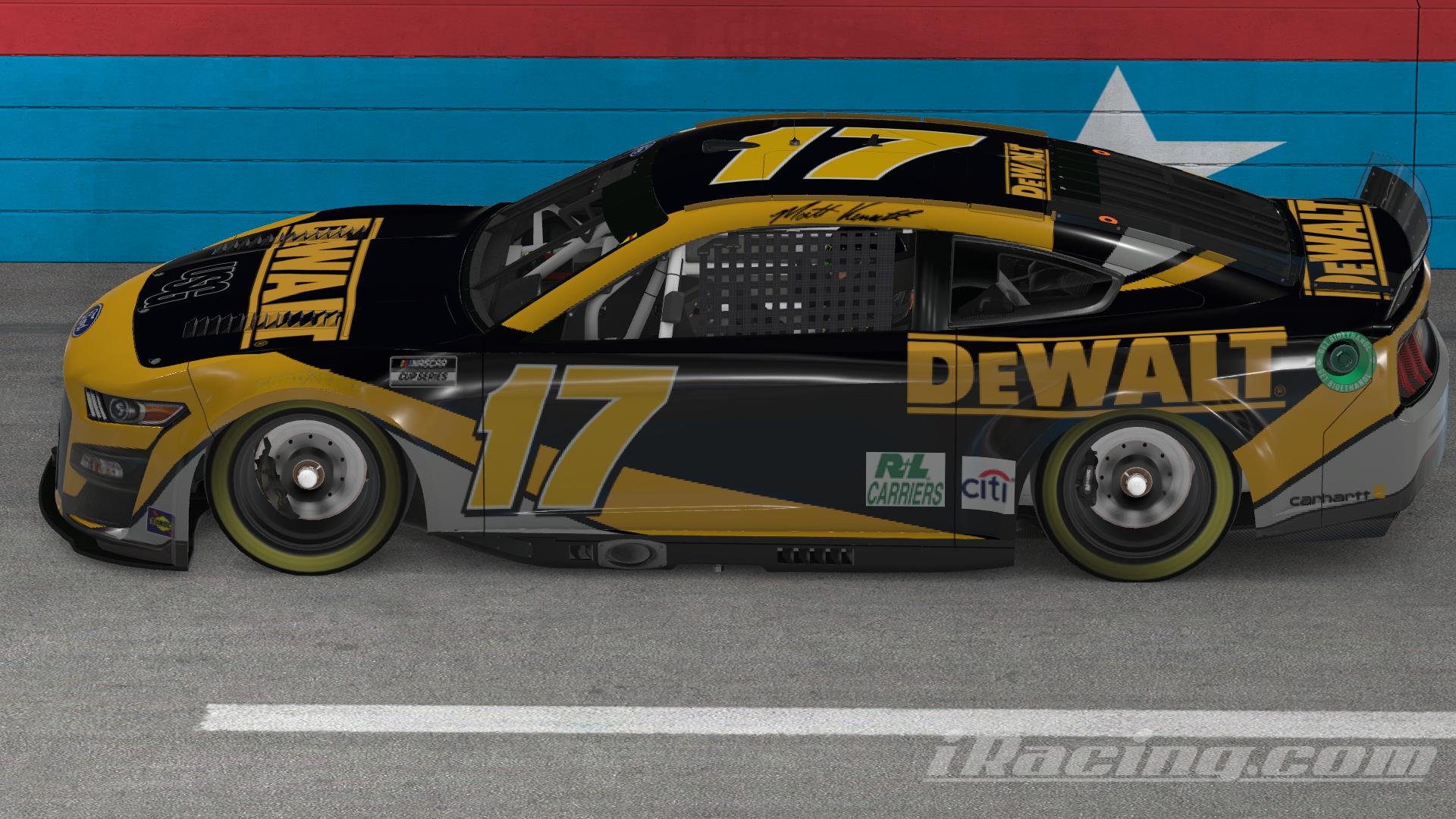 Preview of Fictional Matt Kenseth Alternate DeWalt Ford Mustang - Custom # by Emmanuel Santiago