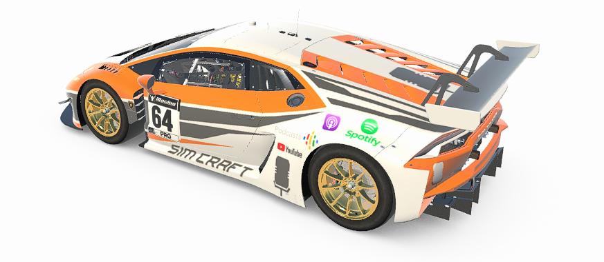 Simcraft Racing Static SimCraft Lamborghini GT3 EVO by Stefan Bekhuis - Trading Paints