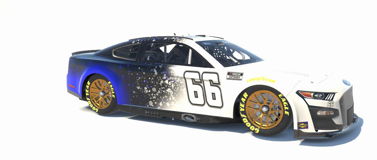 Preview of NASCAR Cup Serries Next Gen Ford Mustang Default Logos - Blue by David K J.