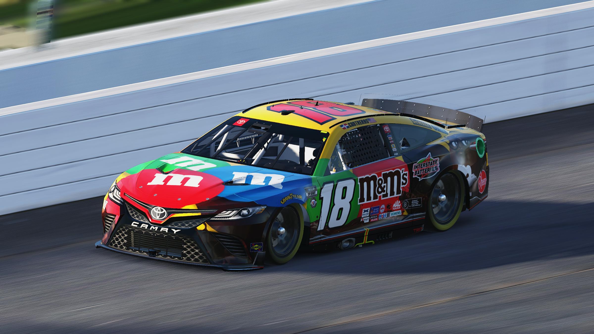 Preview of Aledam Contreras 2023 M&Ms #18 Camry (2012 Throwback) (Custom Number) by Aledam Contreras