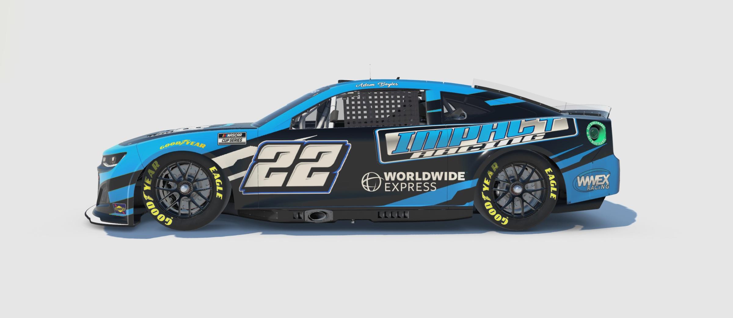 Preview of Adam Boyles No. 22 NASCAR NextGen Chevorlet Camaro ZL1 by Brandon Berrier